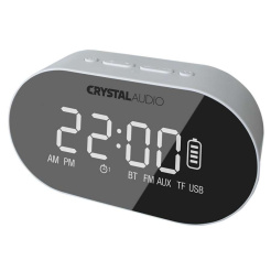 Ψηφιακό Ρολόι Επιτραπέζιο με Ξυπνητήρι Crystal Audio Λευκό