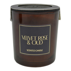 Αρωματικό Κερί Velvet Rose & Oud Σε Γυάλινο Δοχείο Με Καπάκι 7X7X7,8Εκ.Ankor