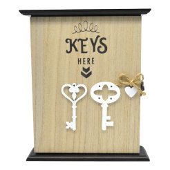 Κλειδοθήκη Ξύλινη Σε Φυσικό Χρώμα Keys Here 20X6X24Εκ.Ankor