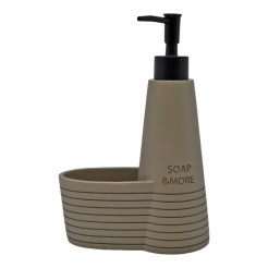 Dispenser Με Θήκη Για Σφουγγάρι Taupe Soap And More 14,7X8X22Εκ.Ankor